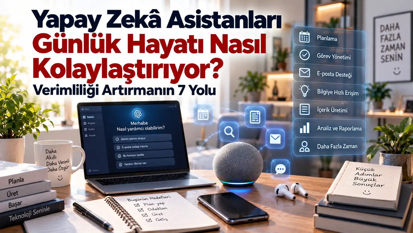 Yapay Zekâ Asistanları Günlük Hayatı Nasıl Kolaylaştırıyor? Verimliliği Artırmanın 7 Yolu
